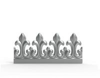 Faitage de toiture en zinc Motif frise de tulipe