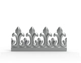 Faitage de toiture en zinc Motif frise de tulipe