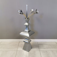 Pinacle en zinc 4 faces Ref P3 Hauteur 80cm
