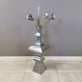 Pinacle en zinc 4 faces Ref P3 Hauteur 80cm