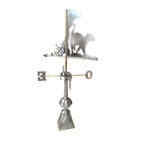 Girouette en zinc avec motif d'un chat câlin Ornement de toiture