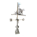 Girouette en zinc avec motif d'un chat câlin Ornement de toiture